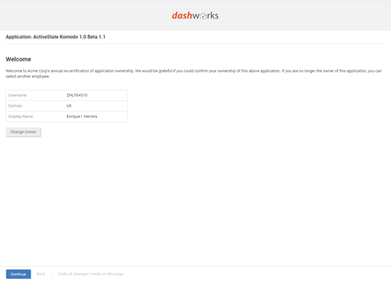 Dashworks 5.5.0 Self Service preview